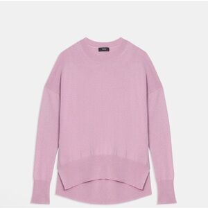 Theory Pink Cashmere Crewneck Sweater